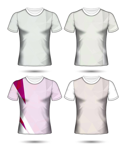  Tričko šablony abstraktní geometrické sbírka různých barev a laků - Vektor, obrázek
