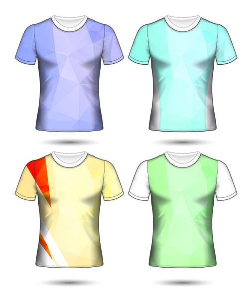  T-Shirt-Vorlagen abstrakte geometrische Sammlung von verschiedenen co - Vektor, Bild