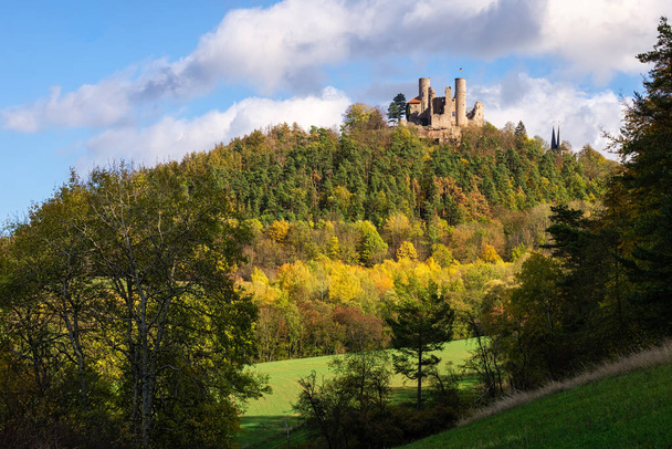 Zřícenina hradu Hanstein - středověký hrad u Bornhagen, Německo - Fotografie, Obrázek