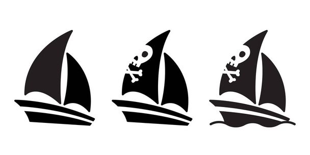 човен векторний піратський корабель значок логотип черепа кросоверні яхти мультяшний анкерний шолом символ морські шпалери ілюстрація
 - Вектор, зображення