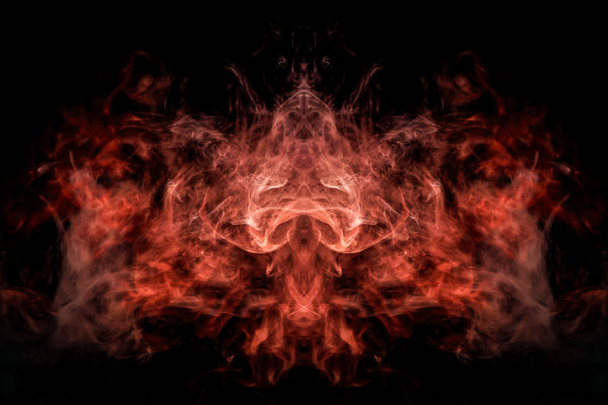 abstracte fractal achtergrond. Fantasie rook abstract op zwarte achtergrond. - Foto, afbeelding