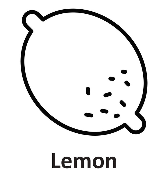 Ícone de vetor isolado de limão que pode facilmente modificar ou editar
 - Vetor, Imagem