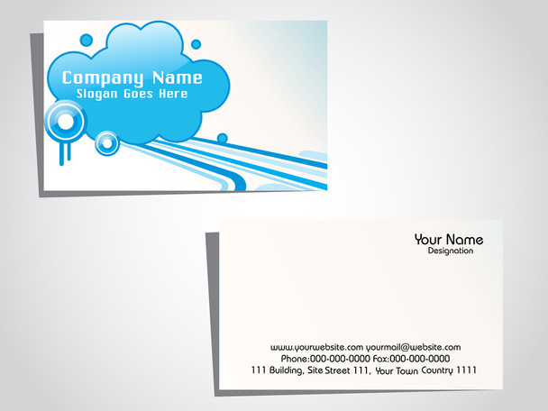 Vector illustration of business card - Vetor, Imagem