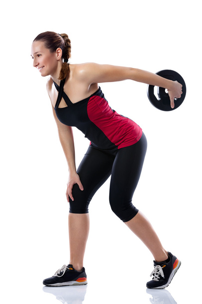 woman doing exercise for arms - Foto, Imagen