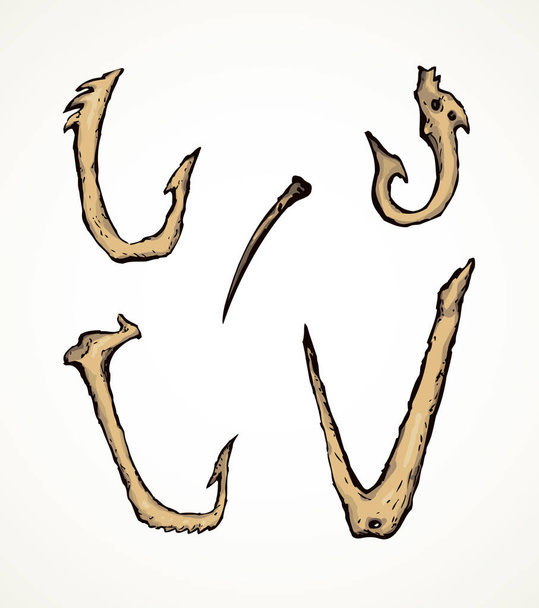 Bone Hooks. Vector drawing - Vector, Image