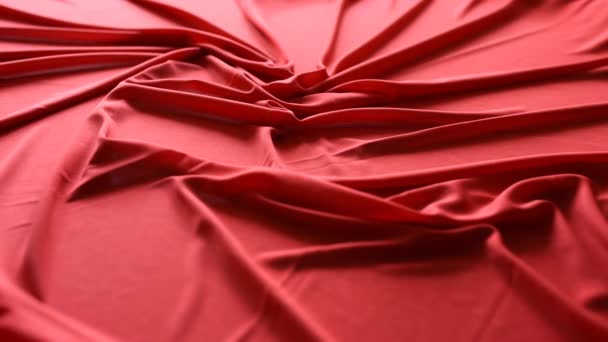 jasny czerwony tkaniny w fałdy - Materiał filmowy, wideo