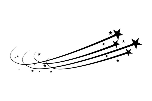 Estrela de queda abstrato - Tiro preto
 - Vetor, Imagem