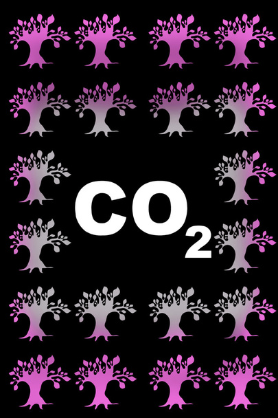 Abstract CO2 illustration - Фото, изображение