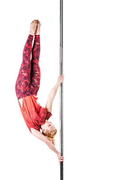 pole dance girl, pole fitness - Fotoğraf, Görsel