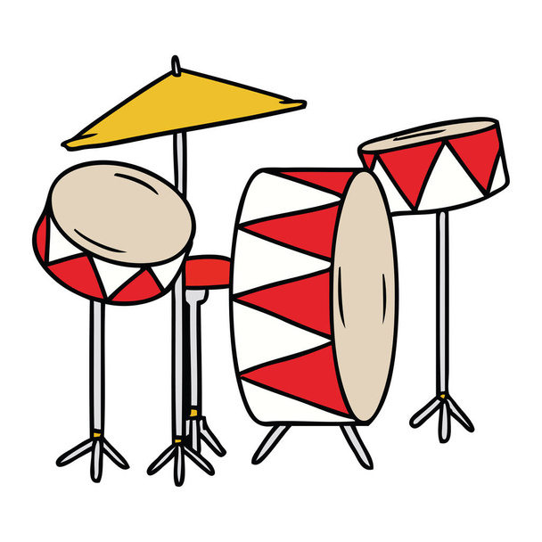 scarabocchio disegnato a mano di un kit di tamburi
 - Vettoriali, immagini