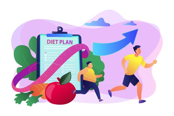 Weight loss diet concept vector illustration. - Vector, Image