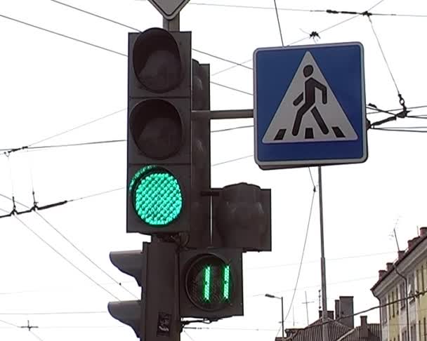 交差点の交通信号 - 映像、動画