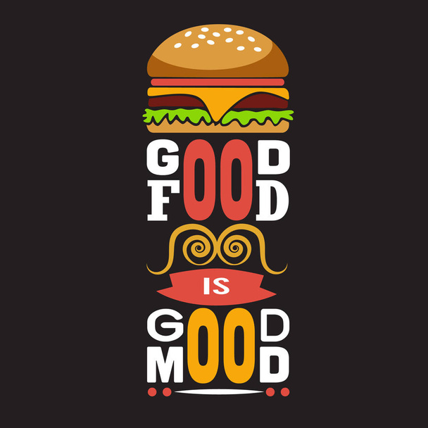 Burger Quote and Saying good for print design. - Vector, Image