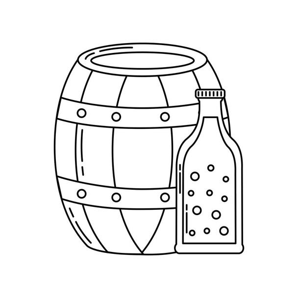 barile di birra e bottiglia bevanda bevanda
 - Vettoriali, immagini