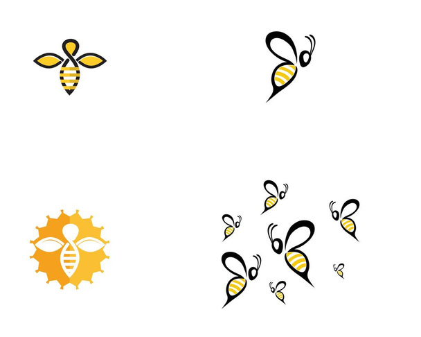 včelí logo a symbolové vektorové šablony - Vektor, obrázek