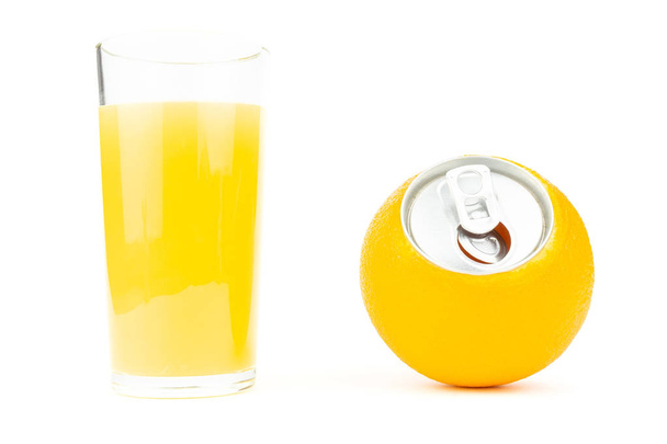 orange juice on white background - Fotó, kép