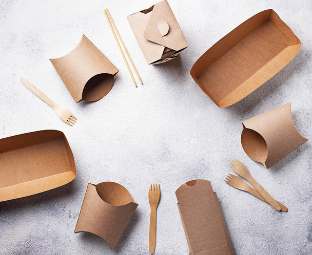 Eco friendly fast food containers - Photo, Image