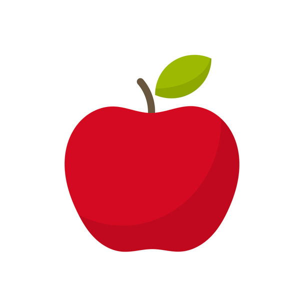 Red apple fruit icon. - Вектор,изображение