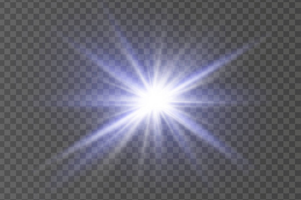 Záře izolované Bílý světelný efekt - Vektor, obrázek