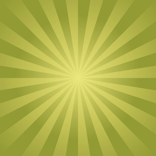 Sunburst-Vektormuster mit grüner Farbpalette. - Vektor, Bild