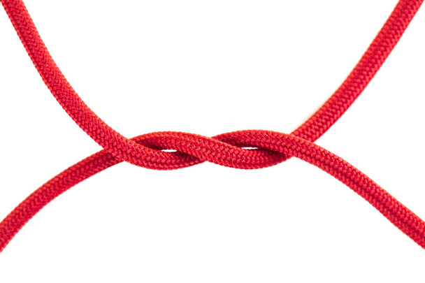 red shoe laces tied together - Photo, Image