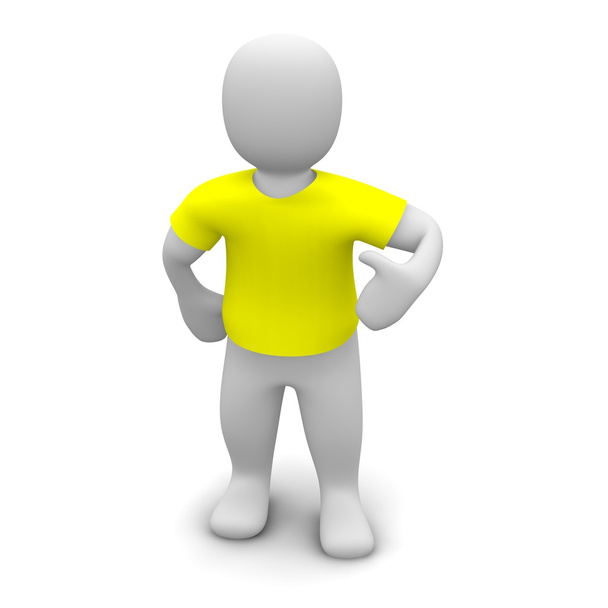 Hombre con camiseta amarilla
 - Foto, imagen