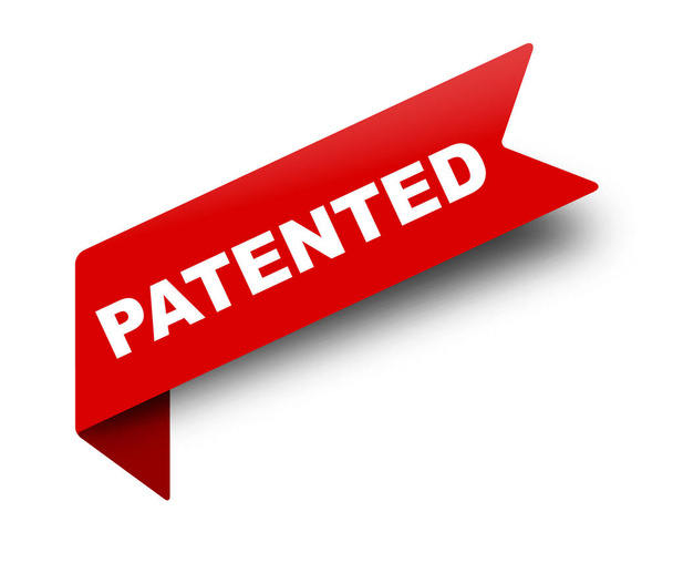patentli kırmızı vektör afiş şerit - Vektör, Görsel