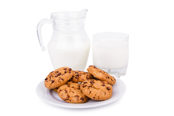 Cookies en melk - Foto, afbeelding