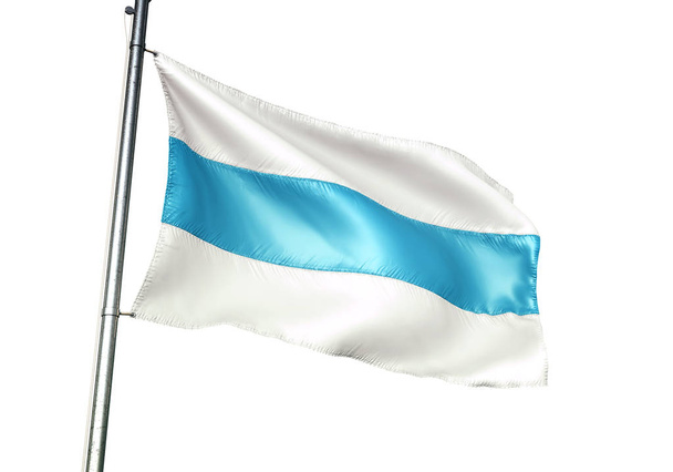 Bandera de Tucumán provincia de Argentina ondeando ilustración 3D aislada
 - Foto, Imagen
