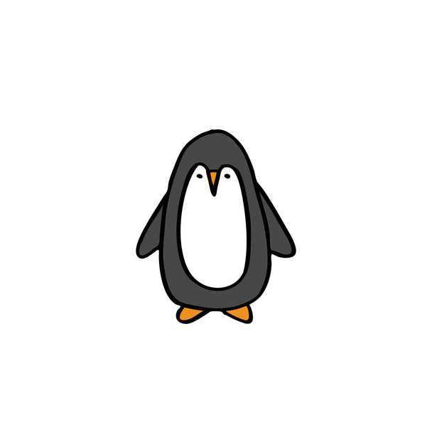 pinguïn doodle pictogram - Vector, afbeelding