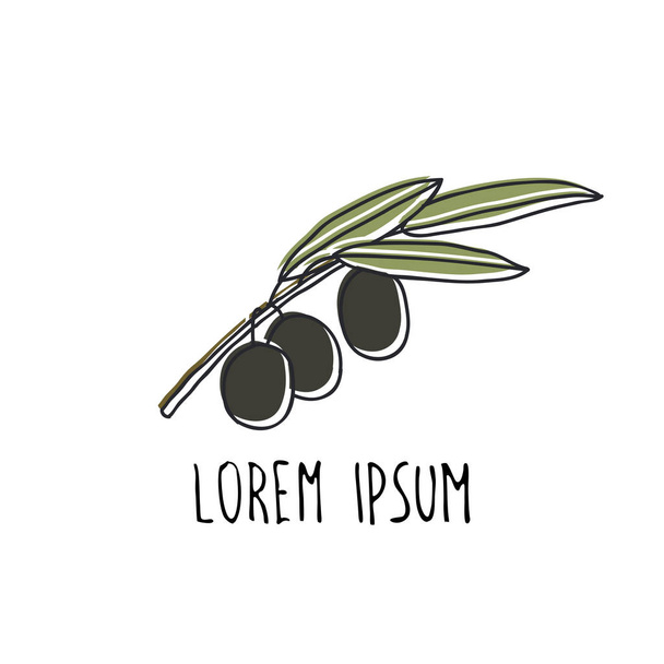 icône doodle olive noire
 - Vecteur, image