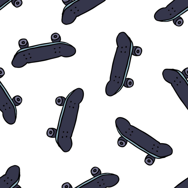 skateboard motif doodle sans couture
 - Vecteur, image
