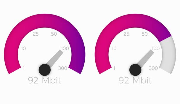 Rychloměr internetu o rychlosti 300 mb - Vektor, obrázek