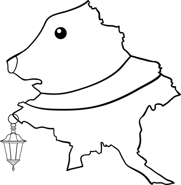 Divertido oso de dibujos animados ilustración
 - Vector, Imagen