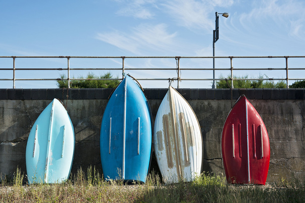Barcos coloridos em Southend on Sea, Essex, Reino Unido
. - Foto, Imagem