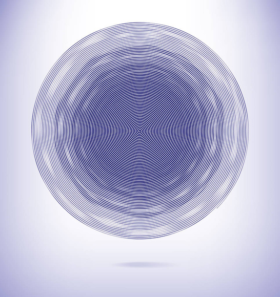 abstract veil sphere with lines, vector illustration - Vetor, Imagem