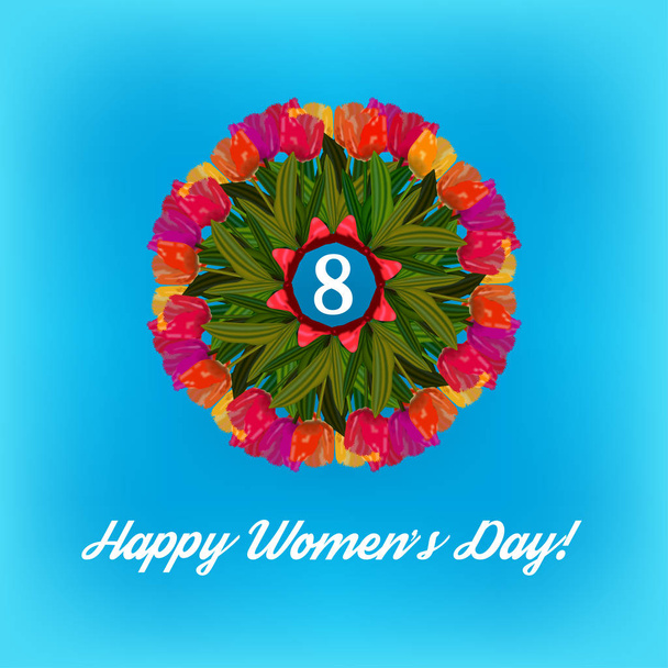 Women's Day greeting card - Vector, Image