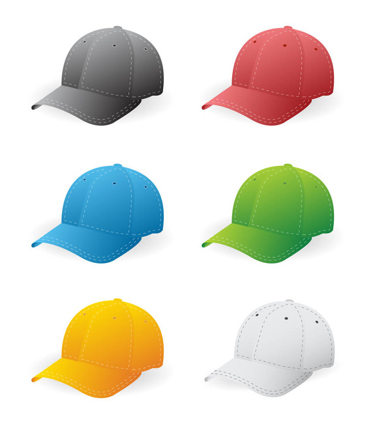 baseball cap set - Vector, Image