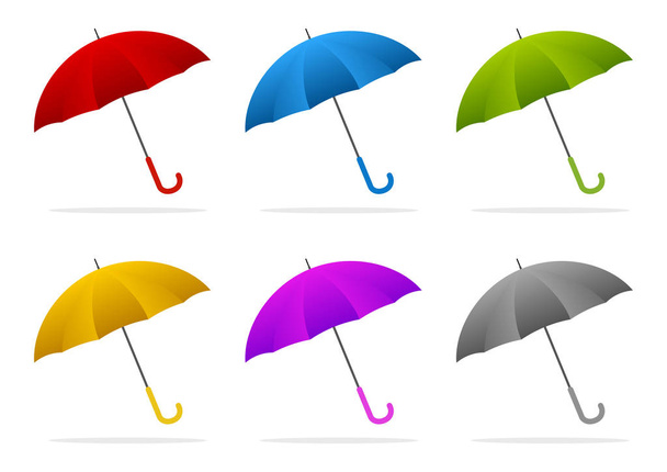 Paraguas de color
 - Vector, Imagen