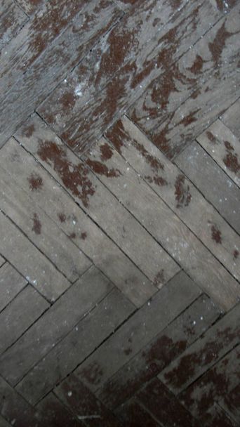 The wood texture of the old oak floor . oak floors and peeling paint texture - Photo, Image