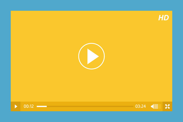 minimalistické video přehrávač - Vektor, obrázek
