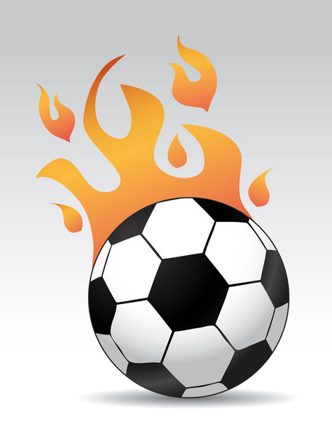 футбольний м'яч спалювання
 - Вектор, зображення