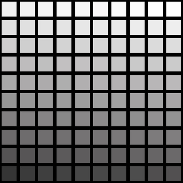 Vector black and white square checkered gradient background or texture. - Vector, Image