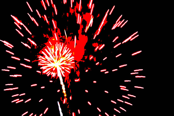 colorful abstract background fireworks - Photo, Image