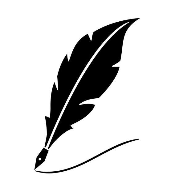 Feather pen write sign icon for web and mobile app - Vector, Image
