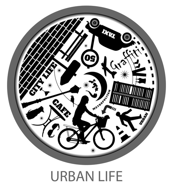 cirkel van het stadsleven - Foto, afbeelding
