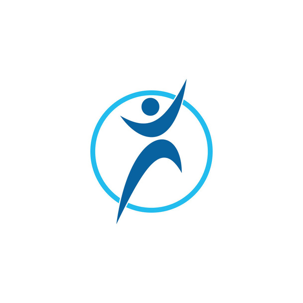 Логотип спортивного зала People Sport Gym Icon
 - Вектор,изображение