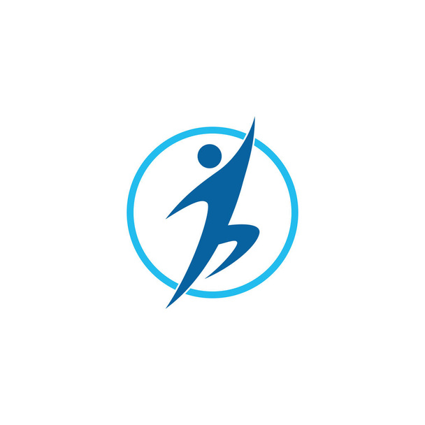 Modèle d'icône de gymnase sportif pour personnes Logo
 - Vecteur, image