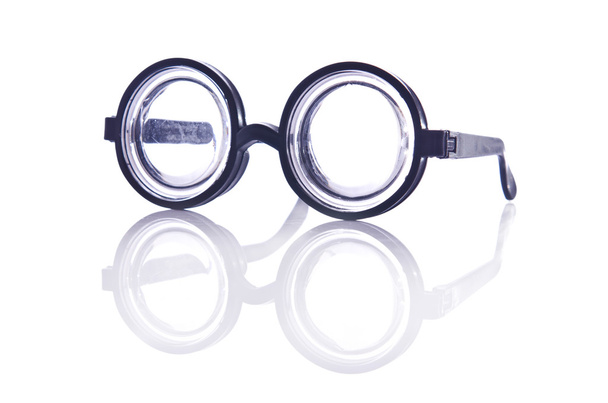 Divertenti occhiali nerd isolati su bianco
 - Foto, immagini