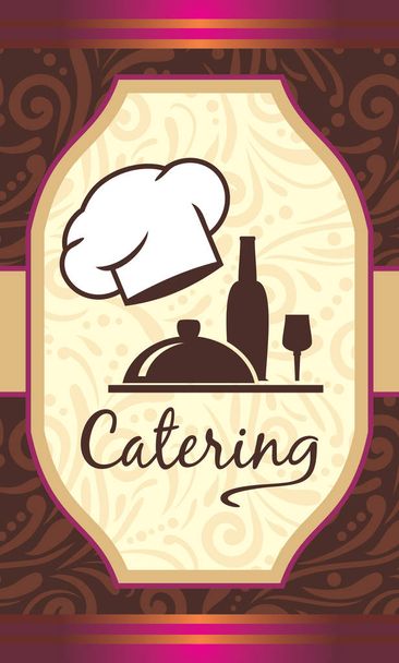 Catering. Label for menu design - Вектор, зображення